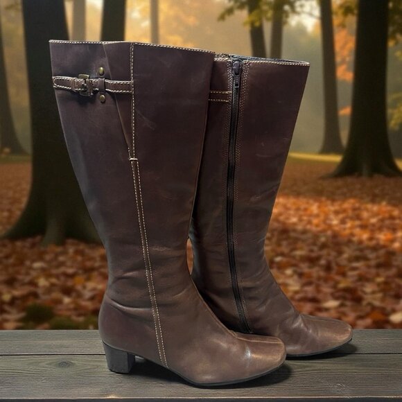 Ecco Bremen Womens Chocolate brown Tall Knee high boots size 41 EUR Size 10 US - Picture 1 of 4